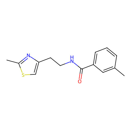 3-methyl-N-[2-(2-methyl-1,3-thiazol-4-yl)ethyl]benzamide structure