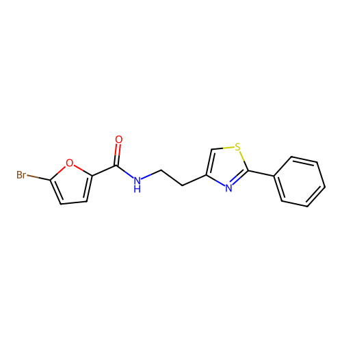 5-bromo-N-(2-(2-phenylthiazol-4-yl)ethyl)furan-2-carboxamide structure