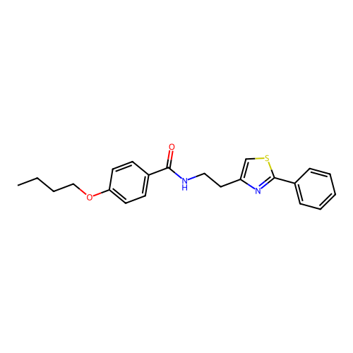 4-butoxy-N-[2-(2-phenyl-1,3-thiazol-4-yl)ethyl]benzamide structure