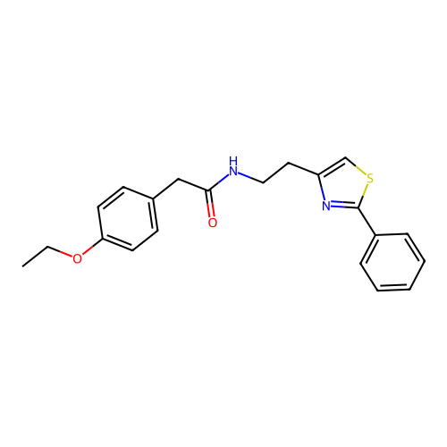 2-(4-ethoxyphenyl)-N-[2-(2-phenyl-1,3-thiazol-4-yl)ethyl]acetamide structure