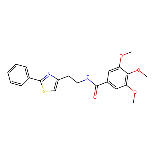 3,4,5-trimethoxy-N-[2-(2-phenyl-1,3-thiazol-4-yl)ethyl]benzamide structure
