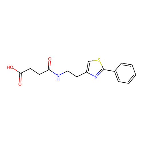 4-Oxo-4-((2-(2-phenylthiazol-4-yl)ethyl)amino)butanoic acid structure