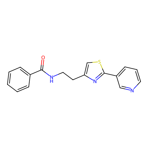 N-{2-[2-(pyridin-3-yl)-1,3-thiazol-4-yl]ethyl}benzamide structure