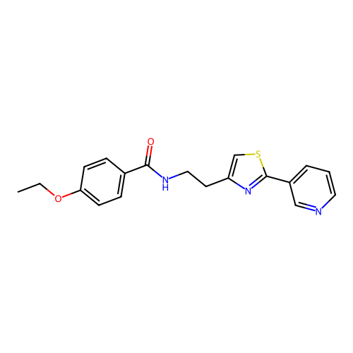 4-ethoxy-N-(2-(2-(pyridin-3-yl)thiazol-4-yl)ethyl)benzamide structure