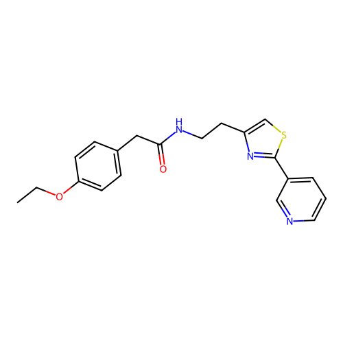 2-(4-ethoxyphenyl)-N-(2-(2-(pyridin-3-yl)thiazol-4-yl)ethyl)acetamide structure