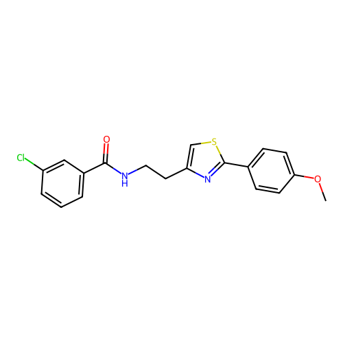 3-chloro-N-{2-[2-(4-methoxyphenyl)-1,3-thiazol-4-yl]ethyl}benzamide structure