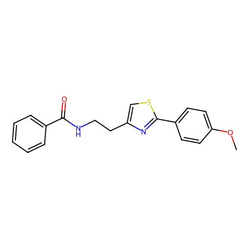 N-(2-(2-(4-methoxyphenyl)thiazol-4-yl)ethyl)benzamide structure