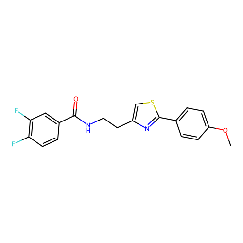 3,4-difluoro-N-(2-(2-(4-methoxyphenyl)thiazol-4-yl)ethyl)benzamide structure