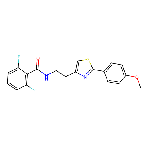 2,6-difluoro-N-{2-[2-(4-methoxyphenyl)-1,3-thiazol-4-yl]ethyl}benzamide structure
