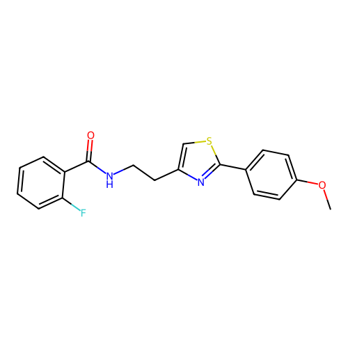 2-fluoro-N-(2-(2-(4-methoxyphenyl)thiazol-4-yl)ethyl)benzamide structure