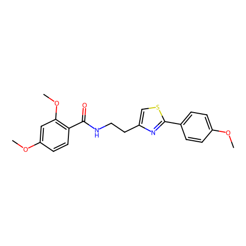 2,4-dimethoxy-N-{2-[2-(4-methoxyphenyl)-1,3-thiazol-4-yl]ethyl}benzamide structure