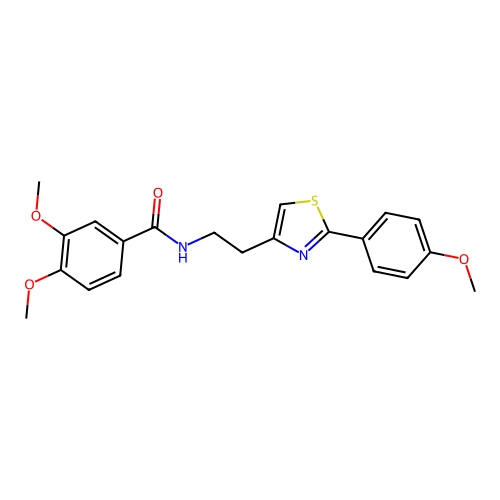 3,4-dimethoxy-N-(2-(2-(4-methoxyphenyl)thiazol-4-yl)ethyl)benzamide structure
