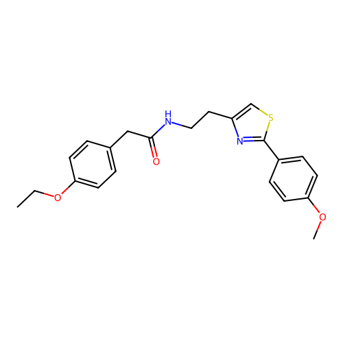 2-(4-ethoxyphenyl)-N-(2-(2-(4-methoxyphenyl)thiazol-4-yl)ethyl)acetamide structure