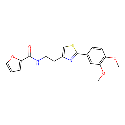 N-(2-(2-(3,4-dimethoxyphenyl)thiazol-4-yl)ethyl)furan-2-carboxamide structure