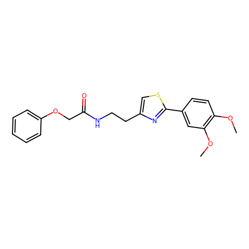 N-(2-(2-(3,4-dimethoxyphenyl)thiazol-4-yl)ethyl)-2-phenoxyacetamide structure
