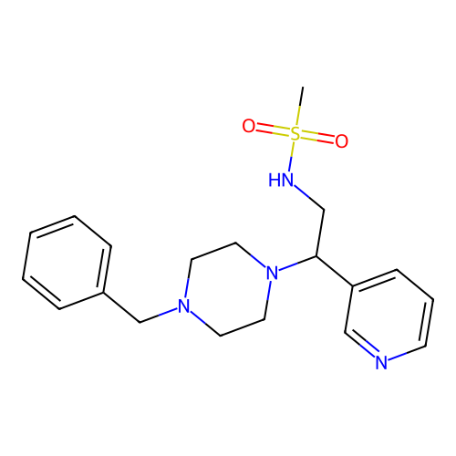 N-[2-(4-benzylpiperazin-1-yl)-2-pyridin-3-ylethyl]methanesulfonamide structure