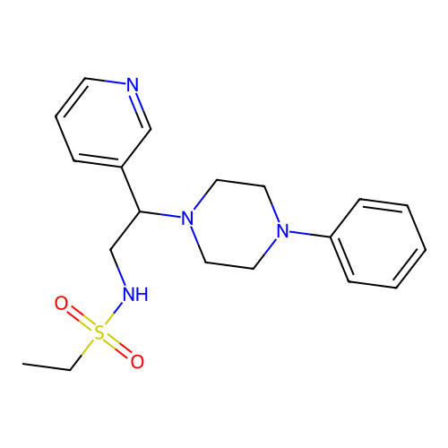 N-[2-(4-phenylpiperazin-1-yl)-2-pyridin-3-ylethyl]ethanesulfonamide structure