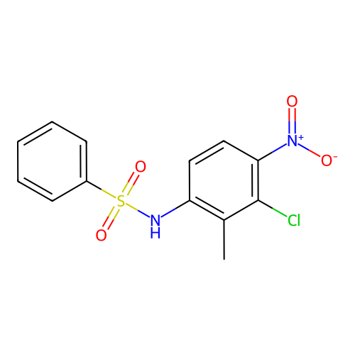 n-(3-Chloro-2-methyl-4-nitrophenyl)benzenesulfonamide structure