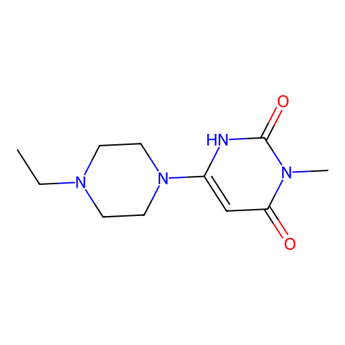 6-(4-ethylpiperazin-1-yl)-3-methyl-1H-pyrimidine-2,4-dione structure