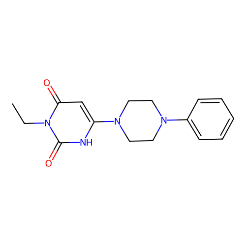3-ethyl-6-(4-phenylpiperazin-1-yl)-1H-pyrimidine-2,4-dione structure