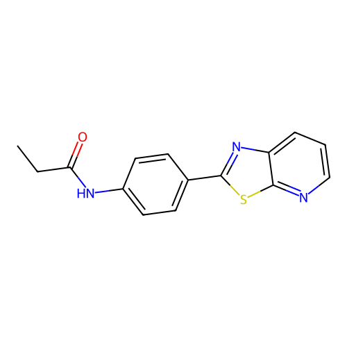 N-(4-(thiazolo[5,4-b]pyridin-2-yl)phenyl)propionamide structure