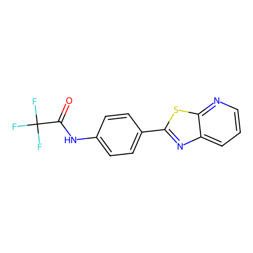 2,2,2-trifluoro-N-(4-(thiazolo[5,4-b]pyridin-2-yl)phenyl)acetamide structure