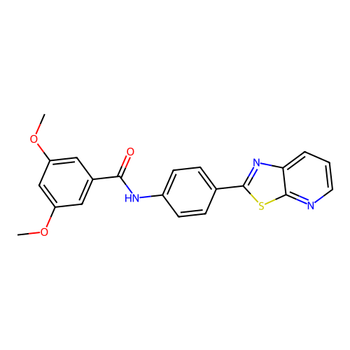 3,5-dimethoxy-N-(4-(thiazolo[5,4-b]pyridin-2-yl)phenyl)benzamide structure