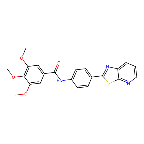 3,4,5-Trimethoxy-N-(4-{[1,3]thiazolo[5,4-B]pyridin-2-YL}phenyl)benzamide structure
