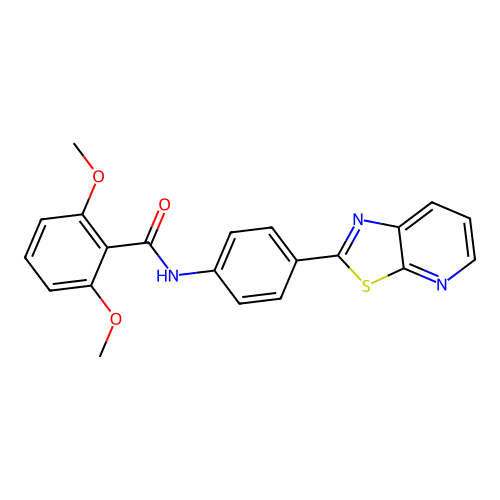 2,6-dimethoxy-N-(4-(thiazolo[5,4-b]pyridin-2-yl)phenyl)benzamide structure