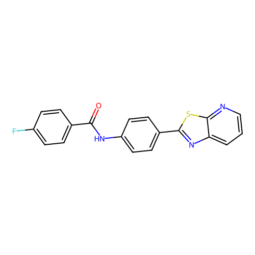 4-fluoro-N-(4-(thiazolo[5,4-b]pyridin-2-yl)phenyl)benzamide structure
