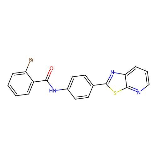 2-bromo-N-(4-{[1,3]thiazolo[5,4-b]pyridin-2-yl}phenyl)benzamide structure