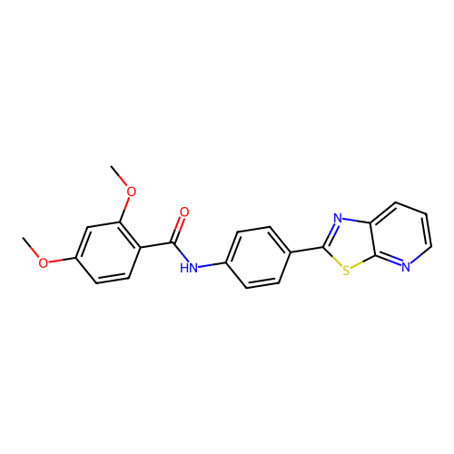 2,4-dimethoxy-N-(4-(thiazolo[5,4-b]pyridin-2-yl)phenyl)benzamide structure