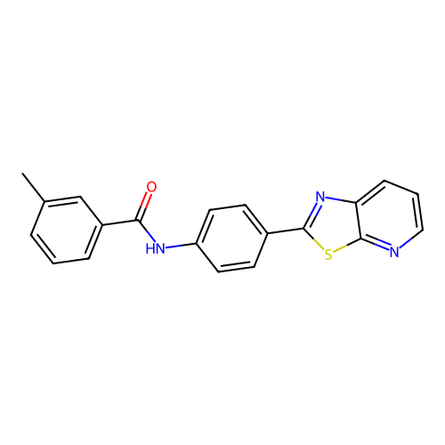 3-methyl-N-(4-{[1,3]thiazolo[5,4-b]pyridin-2-yl}phenyl)benzamide structure