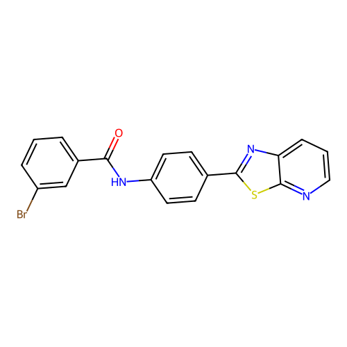 3-bromo-N-(4-(thiazolo[5,4-b]pyridin-2-yl)phenyl)benzamide structure