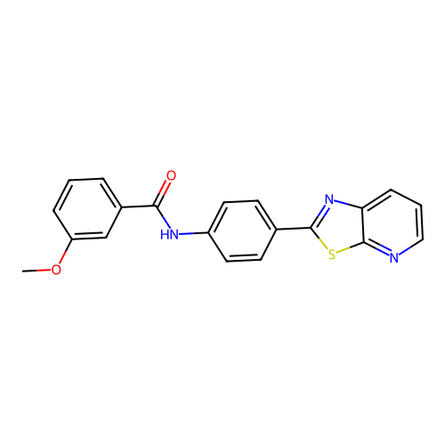 3-methoxy-N-(4-(thiazolo[5,4-b]pyridin-2-yl)phenyl)benzamide structure