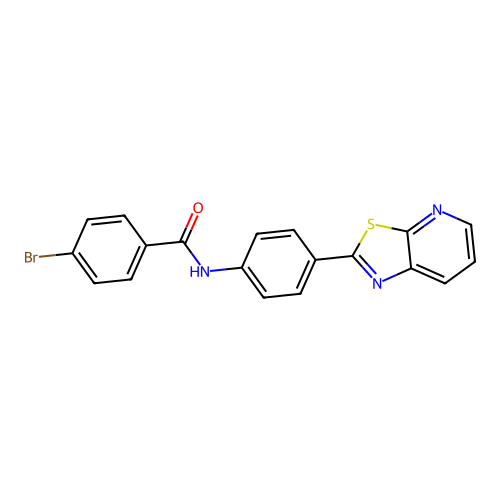 4-bromo-N-(4-{[1,3]thiazolo[5,4-b]pyridin-2-yl}phenyl)benzamide structure