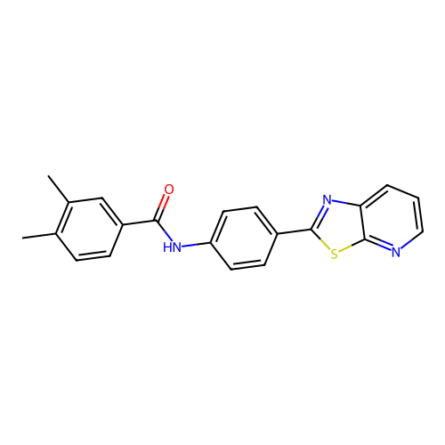 3,4-dimethyl-N-(4-(thiazolo[5,4-b]pyridin-2-yl)phenyl)benzamide structure