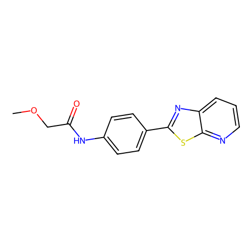 2-methoxy-N-(4-(thiazolo[5,4-b]pyridin-2-yl)phenyl)acetamide structure