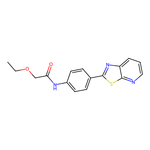 2-ethoxy-N-(4-{[1,3]thiazolo[5,4-b]pyridin-2-yl}phenyl)acetamide structure