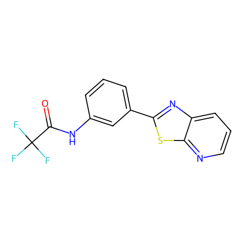 2,2,2-Trifluoro-N-(3-{[1,3]thiazolo[5,4-B]pyridin-2-YL}phenyl)acetamide structure
