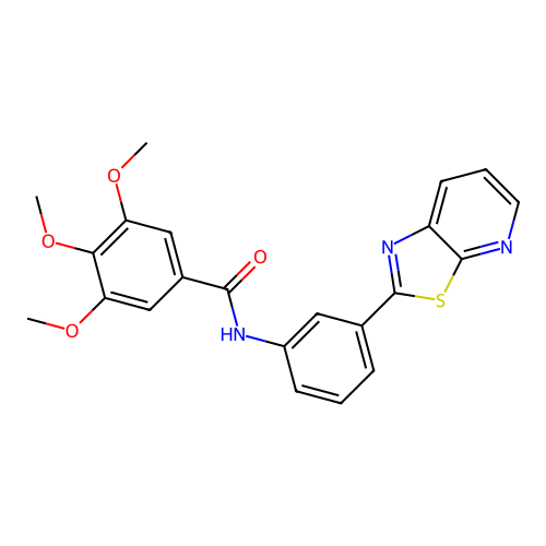 3,4,5-Trimethoxy-N-(3-{[1,3]thiazolo[5,4-B]pyridin-2-YL}phenyl)benzamide structure