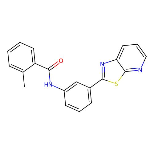 2-Methyl-N-(3-{[1,3]thiazolo[5,4-B]pyridin-2-YL}phenyl)benzamide structure
