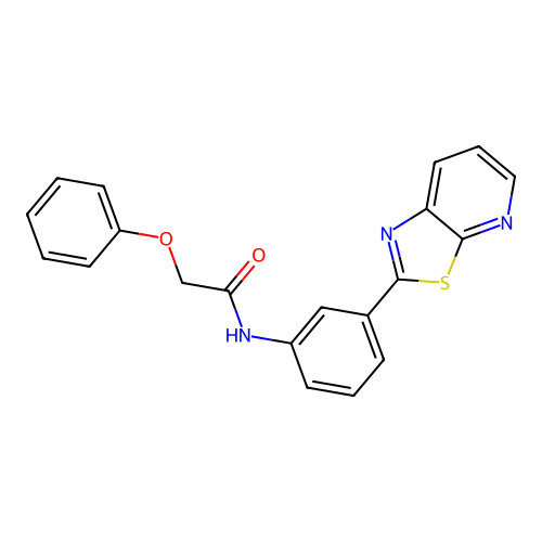 2-phenoxy-N-(3-(thiazolo[5,4-b]pyridin-2-yl)phenyl)acetamide structure