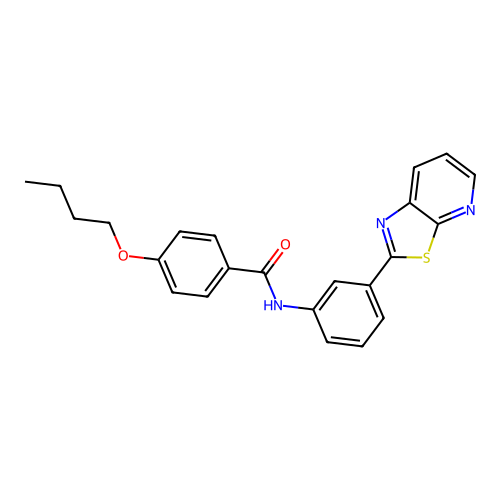 4-Butoxy-N-(3-{[1,3]thiazolo[5,4-B]pyridin-2-YL}phenyl)benzamide structure