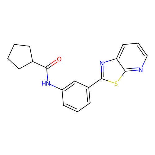 N-(3-{[1,3]Thiazolo[5,4-B]pyridin-2-YL}phenyl)cyclopentanecarboxamide structure