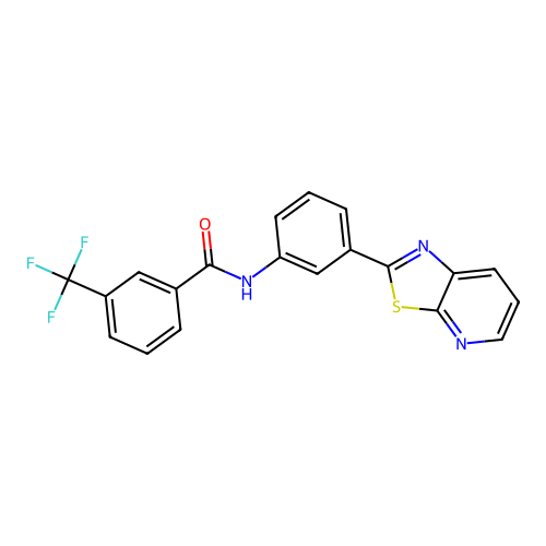 N-(3-{[1,3]Thiazolo[5,4-B]pyridin-2-YL}phenyl)-3-(trifluoromethyl)benzamide structure