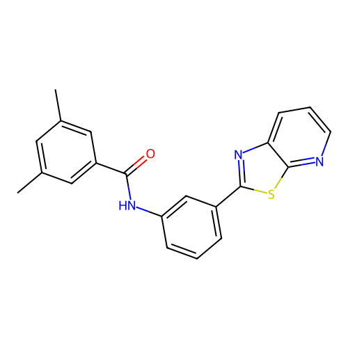 3,5-Dimethyl-N-(3-{[1,3]thiazolo[5,4-B]pyridin-2-YL}phenyl)benzamide structure