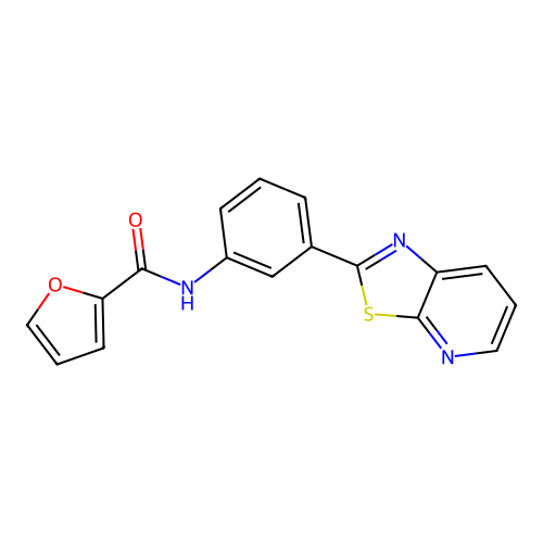 N-(3-{[1,3]Thiazolo[5,4-B]pyridin-2-YL}phenyl)furan-2-carboxamide structure