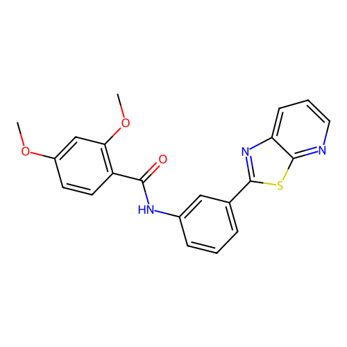 2,4-dimethoxy-N-(3-(thiazolo[5,4-b]pyridin-2-yl)phenyl)benzamide structure