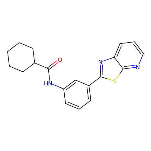 N-(3-{[1,3]Thiazolo[5,4-B]pyridin-2-YL}phenyl)cyclohexanecarboxamide structure